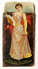 1900 HARPER WHISKEY LIQUOR RISQUE MECHANICAL TRADE CARD picture