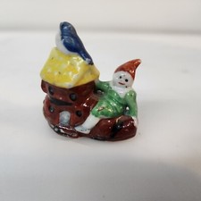 Vtg Occupied Japan Gnome Figurine Miniature Shoe Bird picture