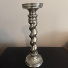 Barley Twist candleholder Homegoods Metal Silver Traditional picture