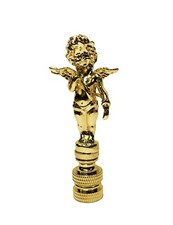 Lamp Finial-CHERUB-Polished Brass Finish, Highly detailed metal casting picture