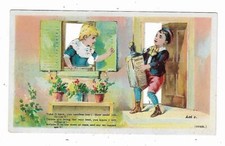 Old DIE CUT Trade Card Knapp's Root Beer Imitation Return Two Sided Happy Mom picture