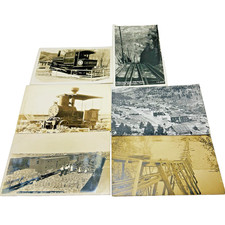 RPPC Railroad Postcards Lot 6 Oregon Pony P&NT Texas Pikes Peak Lookout Mountain picture