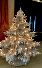 Unique Nowell mold Frasier Fir Pale Aqua Pearl glaze 16in picture