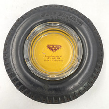 Vintage Antique Tire Advertising Ashtray Seiberling Tires Nebraska picture