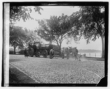 Photo:Barrett G Steamroller Road Work Riverside 1920s picture