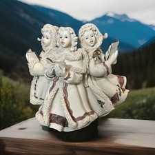 Vtg Sarah’s Angel Figurine “Kellie, Ashley, & Ellaria”Singing Caroling Christmas picture
