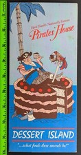 Vintage 1970's Herb Traub's Pirate's House Dessert Island Dinner Food Menu picture