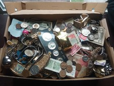 Junk Drawer Lot  ,Silver,Coins, Jewelry  Vintage Collectibles And More... picture