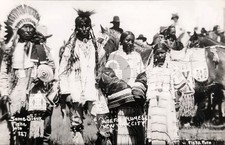 Some Sioux Indians RPPC Photo Postcard COPY picture