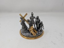 Franklin Mint Stations Cross 5th Simon Cyrene Pewter Sculpture (107) picture