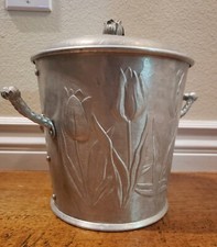 VTG Everlast Hand Forged Aluminum Hammered Ice Bucket MCM Champagne Bar Cooler picture