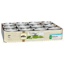 Kerr Canning Jars, Wide Mouth Half-Pint Mason Jars with Lids and Bands, 12 Count picture