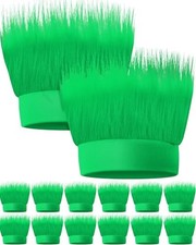 Crowye 12 Pcs Hairy Costume Headband, Hair Headband Crazy, Green picture