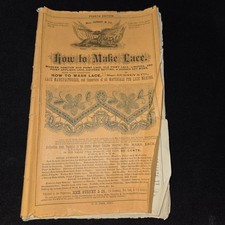 Antique 1876 MME Gurney Lace Salesman Advertising Instructions Booklet Complete  picture