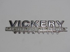 VTG Vickery Chevy-Olds Greenville Mississippi Metal Dealership Badge Emblem Tag picture