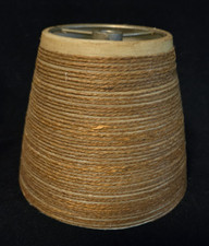 Vtg. Lotte Bostlund Miniature Lamp Shade Spun Fiberglass Jute String MCM  picture