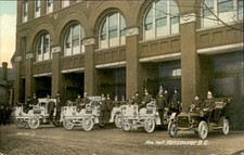 Vancouver BC Fire Hall V. & Sons c1900s-10s Vintage Postcard bhn picture