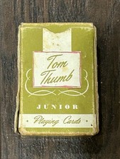 VTG TOM THUMB JUNIOR PLAYING CARDS GREEN W/BLACK HORSE COMPLETE ARRCO DECK picture