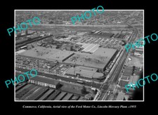 OLD POSTCARD SIZE PHOTO COMMERCE CALIFORNIA, THE FORD LINCOLN MOTOR Co c1955 2 picture