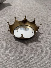 POTTERY BARN TEEN EMILY & MERITT GOLD CROWN MIRROR TRAY 9