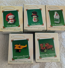 Hallmark Miniature Collectors Series Ornaments with Collector Cards (B150) picture