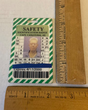 ORIGINAL NASA CAPE CANAVERAL AS Employee Safety Access Badge Exp. 4/17/2000 picture