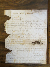 Antique Ephemera 1800s VA Revolutionary War Widow Pension Document Patsy Martin picture