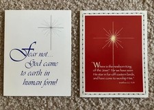 Vintage 1992 & 1993 Reverend Billy Graham Christmas Holiday Cards - Signed picture