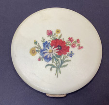 VTG Rex Fifth Avenue Compact Floral Design Mirrored Flapjack Celluliod 1950's picture