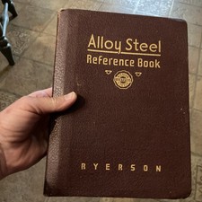 1947 Alloy Steel Reference INDUSTRIAL Book LeatherCover EPHEMERA ILLUSTRATIONS picture