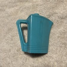 Vtg 1960s  USA Melamine Creamer Turquoise Advertising Purina Farmers Co Op picture