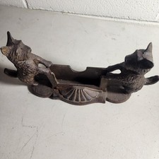 Cast Iron Scottie Dog Scottish Terrier Business Card Holder Office Decor picture
