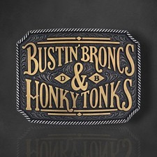 Montana Silversmiths Dale Brisby Bustin Broncs  & Honky Tonks Belt Buckle ~ NEW picture