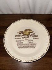Royal China Country Harvest Pineapple Upside-Down Cake Ceramic Recipe Pie Dish picture