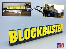 Blockbuster Video Logo Sign Retro 90s Home Theater Shelf Decor picture