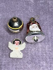 Set/3 Vintage 1960’s Christmas Ornaments Handmade & Shiny Bright All In GUC picture
