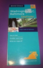 WASHINGTON DC/BALTIMORE  REGIONAL Map   Rand McNally  2003  **LAMINATED**   NEW picture