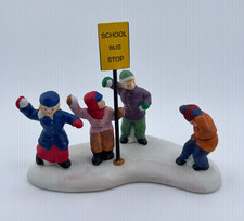 1997 Lemax Hearthside Village Porcelain Waiting for the Bus #73224 NEW picture