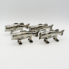 Bass Fish Shaped Boat Dock Cleat Nautical 316 Marine Stainless Steel Lot of 4 picture