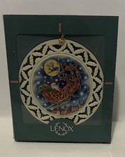 LENOX TWAS THE NIGHT BEFORE CHRISTMAS PORCELAIN ORNAMENT  NEW IN BOX picture