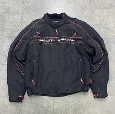 VTG 1990s Harley Davidson Padded full zip Touring Motorcycle Jacket picture