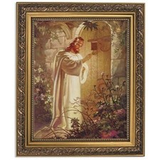 Jesus Christ Knocking on Hearts Door Framed Print 11