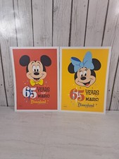 Mickey Mouse Posters Disneyland 65th Anniv Lithograph Prints Disney Store Lot 2 picture