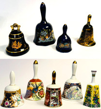 Lot Of 9 Vintage Porcelain Bells (incl. Limoges) picture