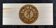 Browning Wood Engraved Sign Made In The USA 🇺🇸 12x5 Collectors picture
