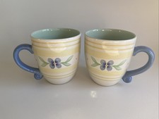SET OF 2 Pfaltzgraff SUMMER BREEZE 16-oz Coffee Mugs Cups; Excellent picture