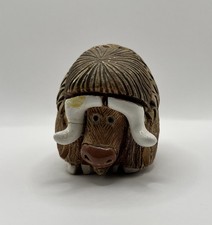 Vintage Artesania Rinconada Hand Made Uruguay Pottery Musk Ox Buffalo picture