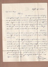 April 1841 Buffalo NY letter to Captain Samuel Morgan 