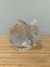 Vintage Clear Glass Bunny Rabbit Figurine / Paperweight picture