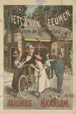🚲 Viets & Van Leeuwen Vintage Poster - 1880s Cycling Scene - 24x36” - Retro picture